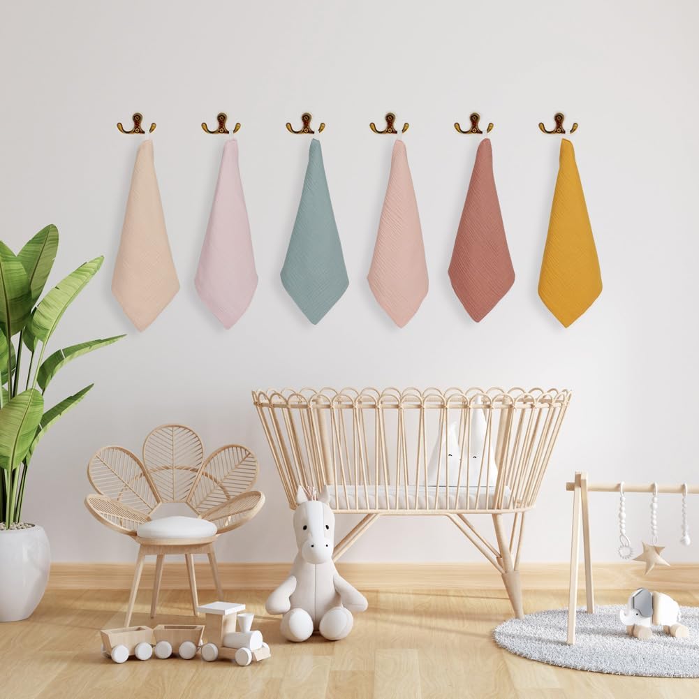 Detalle 2 de Aolso Serviette Visage Bébé Extra Douces Lavable – Langes coton biologiques 30×30 cm (6 pièces)