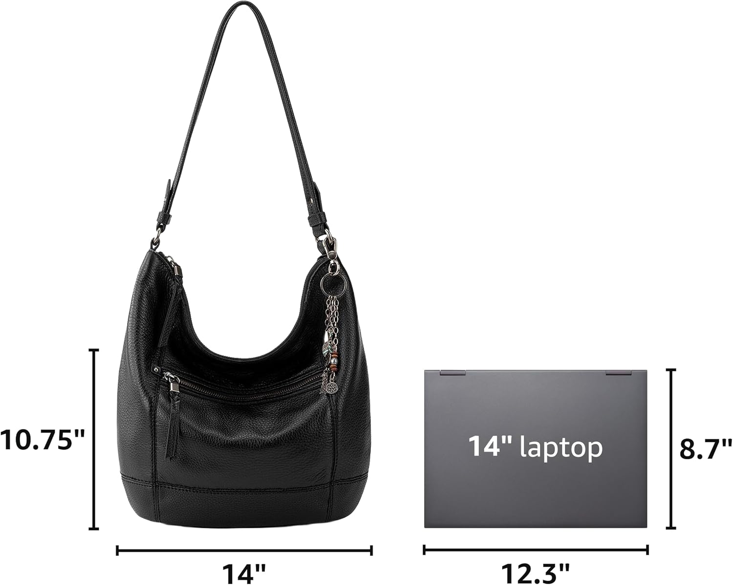Detalle de The Sak Sequoia Hobo Bag - Premium Large Leather Handbag for Everyday & Travel