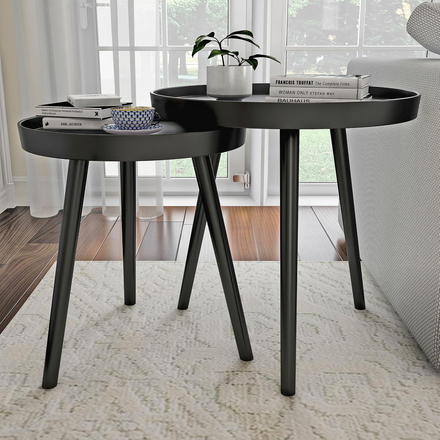 Detalle 2 de Lavish Home Nesting Side Tables, Set of 2