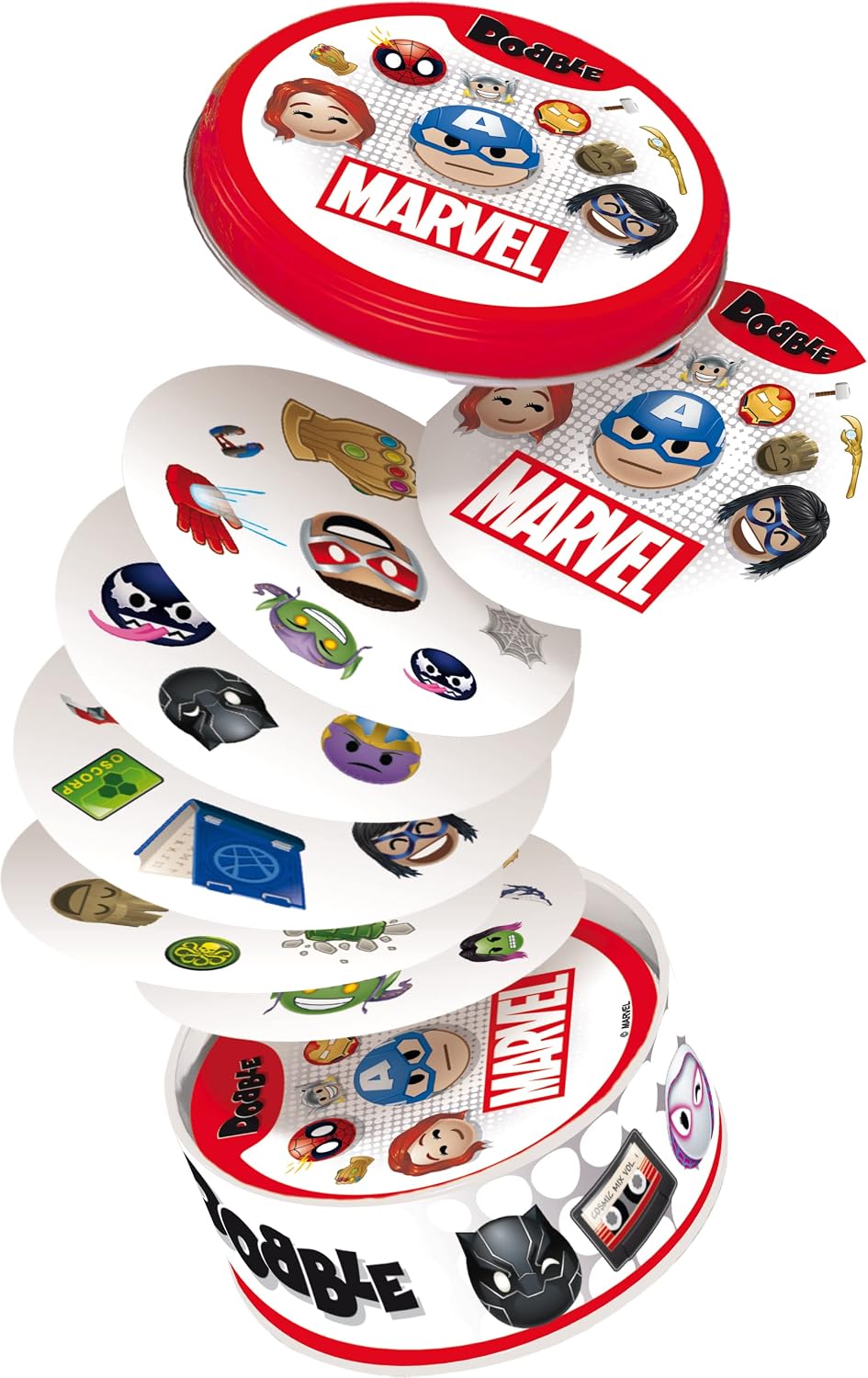 Thumbnail 2 de Asmodee Dobble Marvel Emoji family card game 🎲