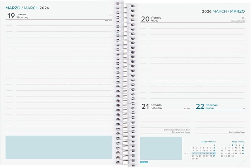 Thumbnail 3 de Finocam Agenda Cool Curso 2025–2026 1 día página Azul