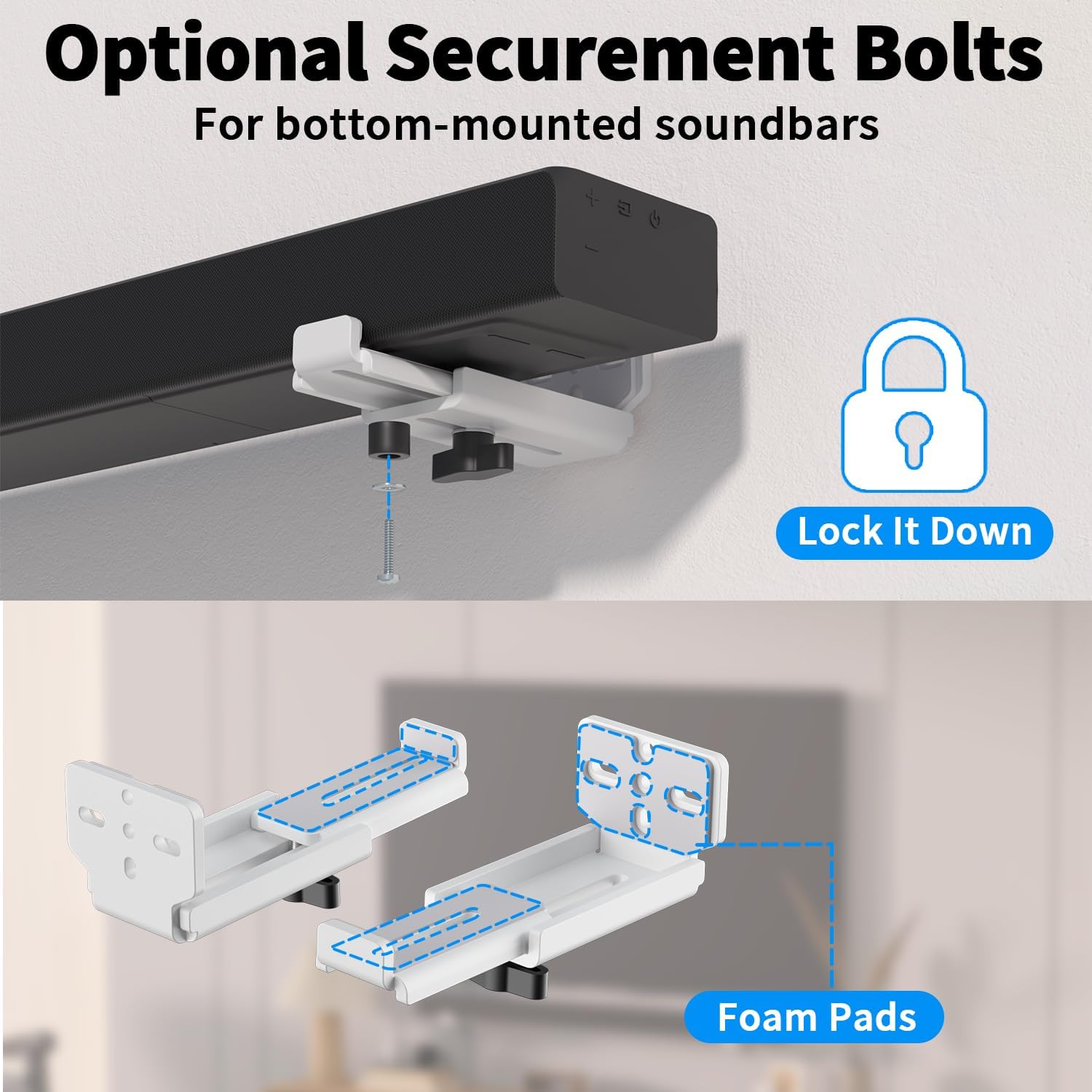 Thumbnail 4 de Suptek Universal Soundbar Wall Mount Bracket (SBR001HDW)