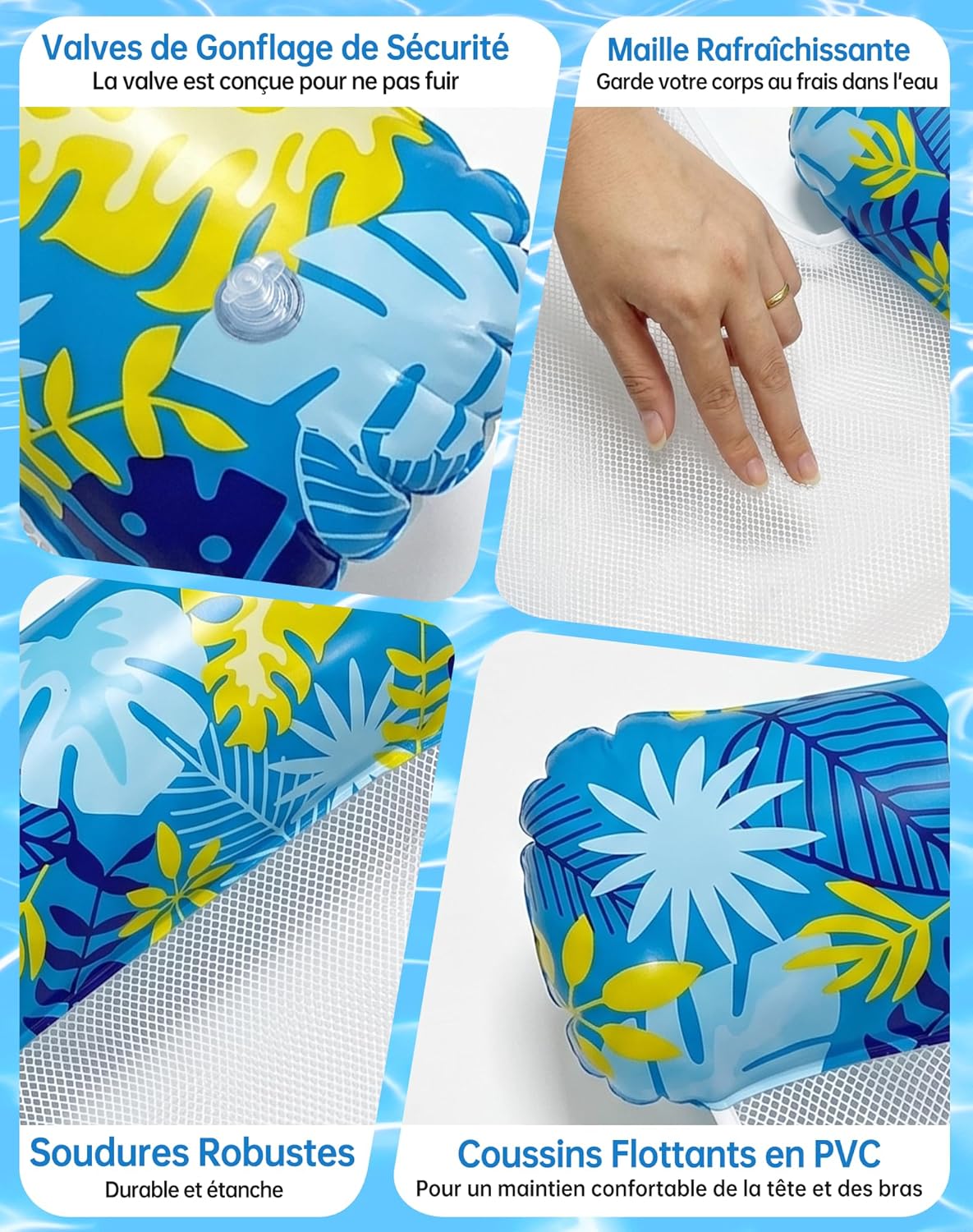 Thumbnail 2 de Wincany Bouée Piscine Gonflable 4-en-1 – Matelas épais 21 mm pour adulte