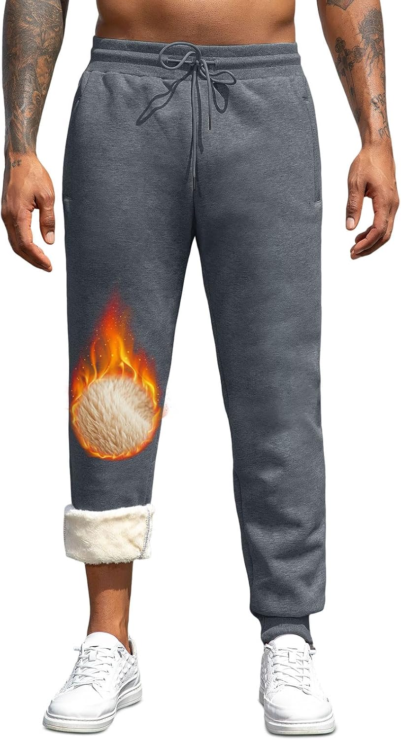 Detalle de Pantaloni Tuta Uomo Invernali Caldo Felpati Pile