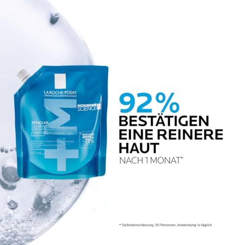 Detalle de La Roche-Posay Effaclar Schäumendes Reinigungsgel – Sanfte Reinigung für zu Akne neigende, fettige Haut