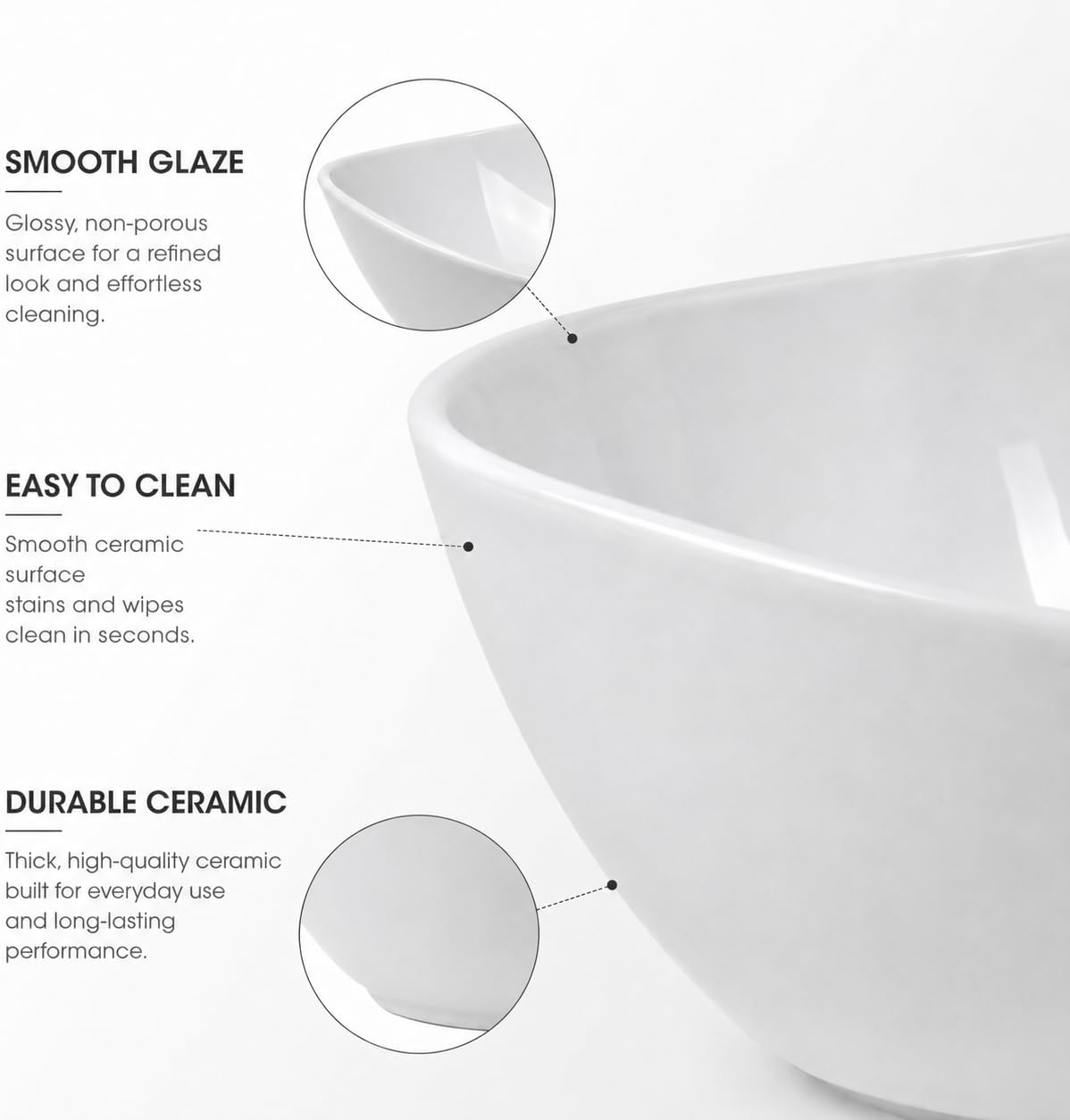 Detalle de Porcelain Dessert Bowls, 6 oz