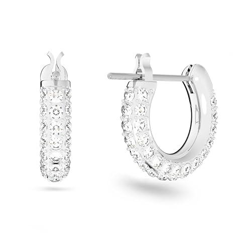Thumbnail 1 de Swarovski Women's Stone Hoop Earrings with Rhodium Plating