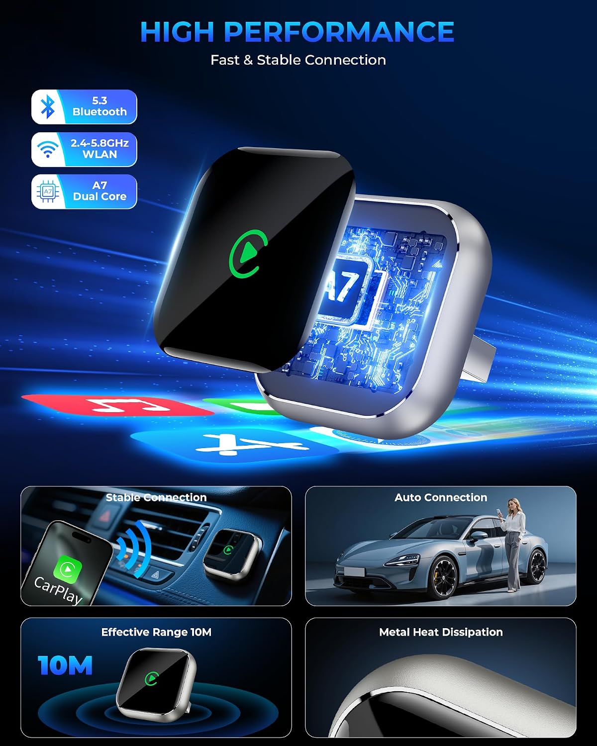 Thumbnail 5 de Wireless CarPlay Adapter Mini T-Shaped for iPhone