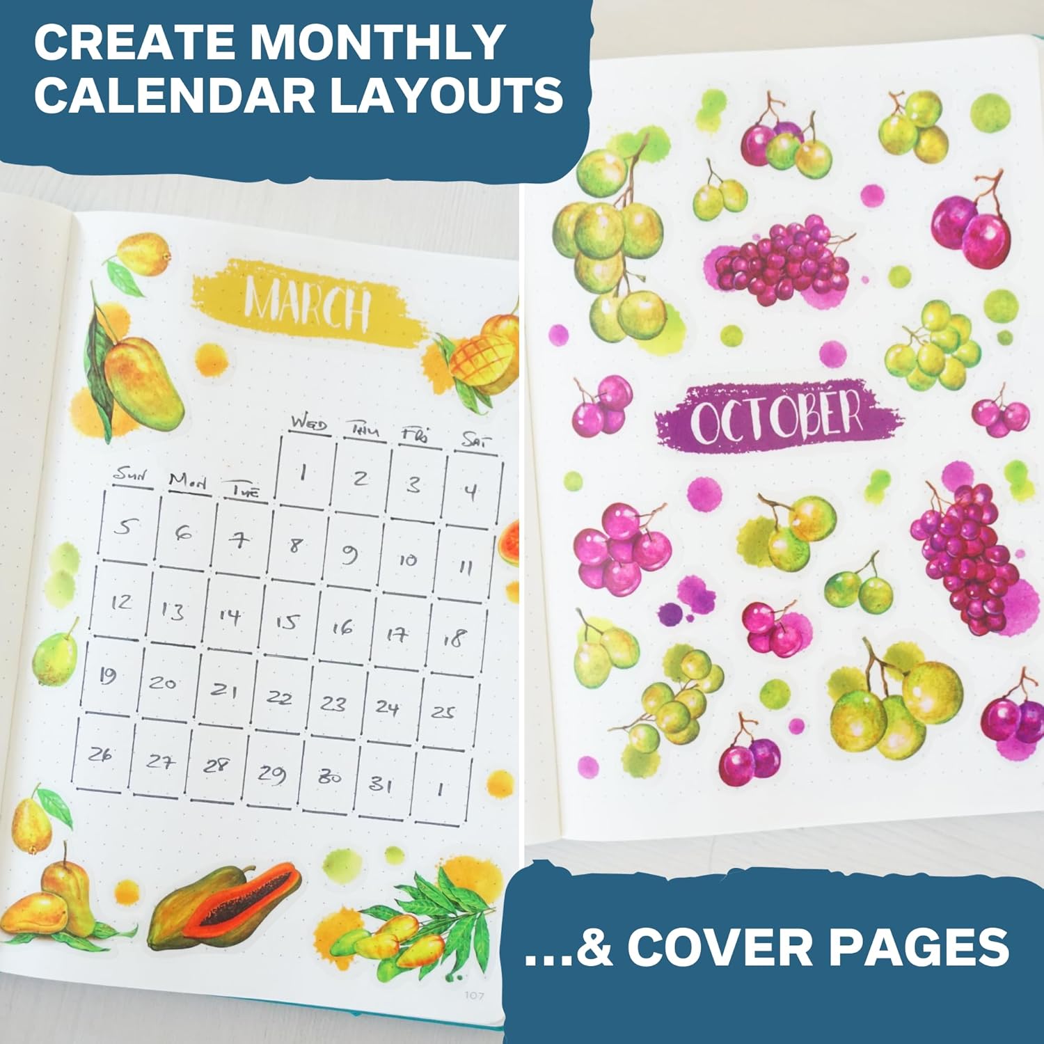 Thumbnail 1 de Monthly Calendar Planner Stickers 12 sheets 📒
