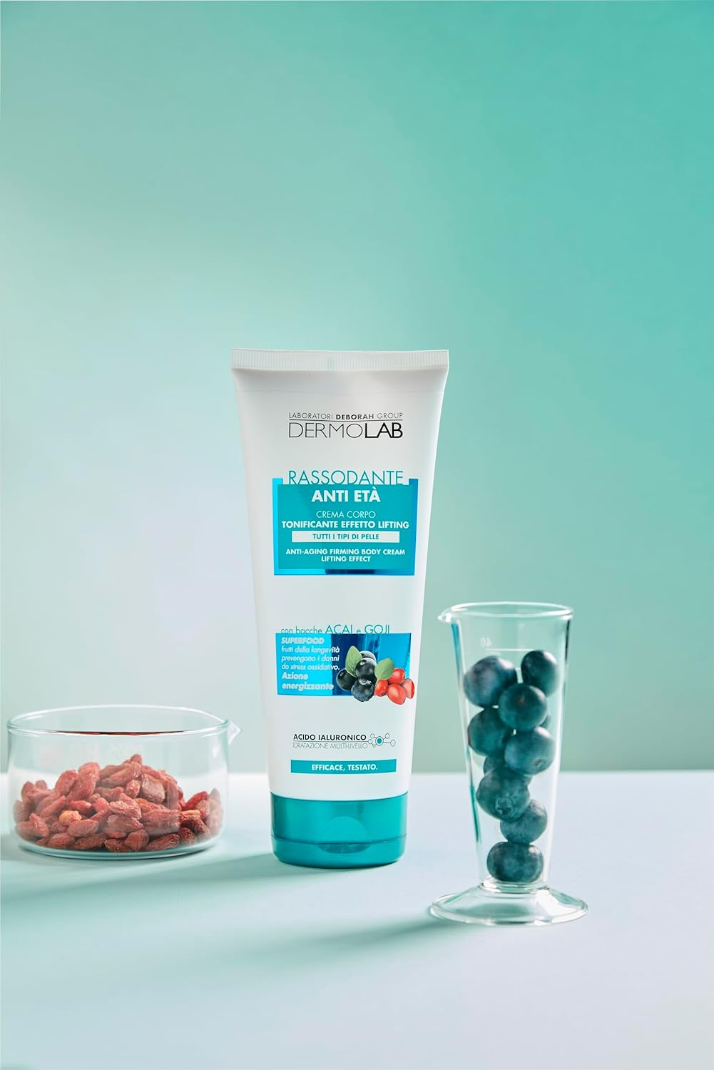 Detalle de Dermolab Crema Corpo Rassodante Anti Età – Effetto Idratante e Rassodante per Tutti i Tipi di Pelle (200 ml)