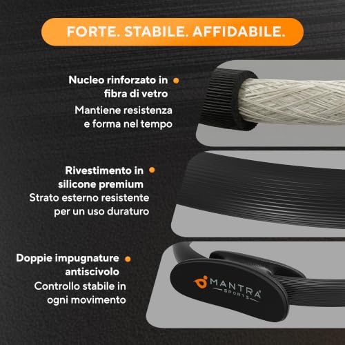 Thumbnail 6 de Cerchio Pilates Ring Fit di MANTRA SPORTS – Anello Pilates da 33 cm per cosce interne, pavimento pelvico e allenamento domestico