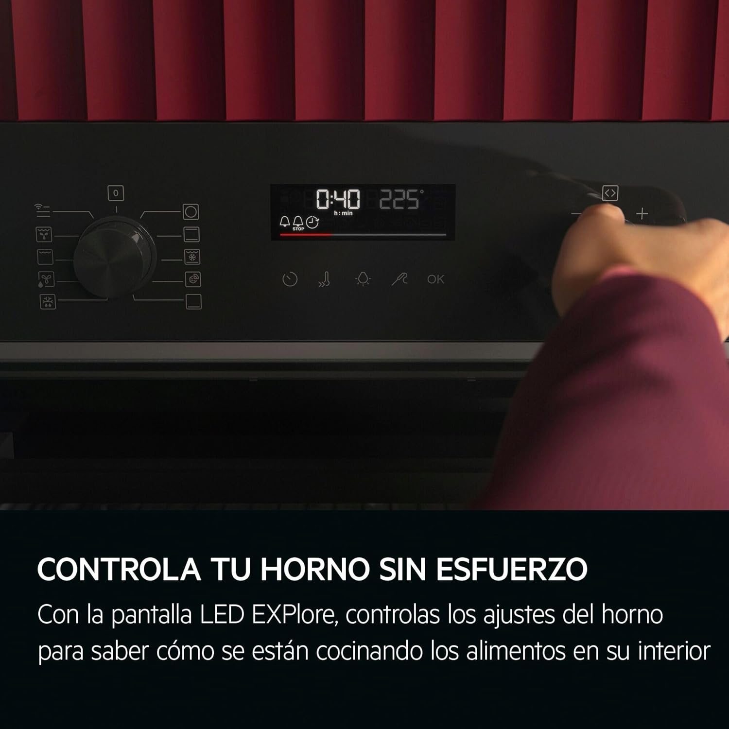 Thumbnail 2 de AEG Horno Multifunción TU5PB431SB 🍽️ 72L, Pirolítica, WiFi, Pantalla LED