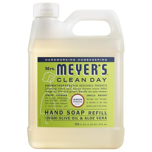 Detalle de Mrs. Meyer's Clean Day Hand Soap Refill, Lemon Verbena, 33 Fl Oz