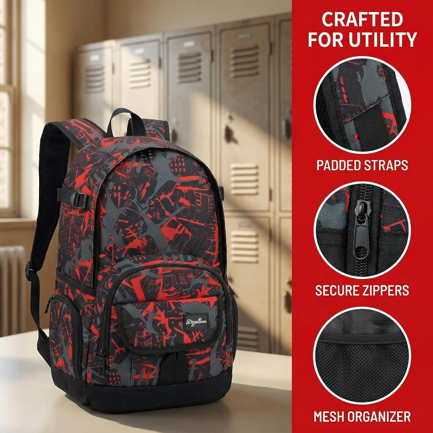 Thumbnail 3 de Rickyh Style School Backpack Travel Bag for Men & Women — Lightweight 25L Daypack with Laptop Sleeve