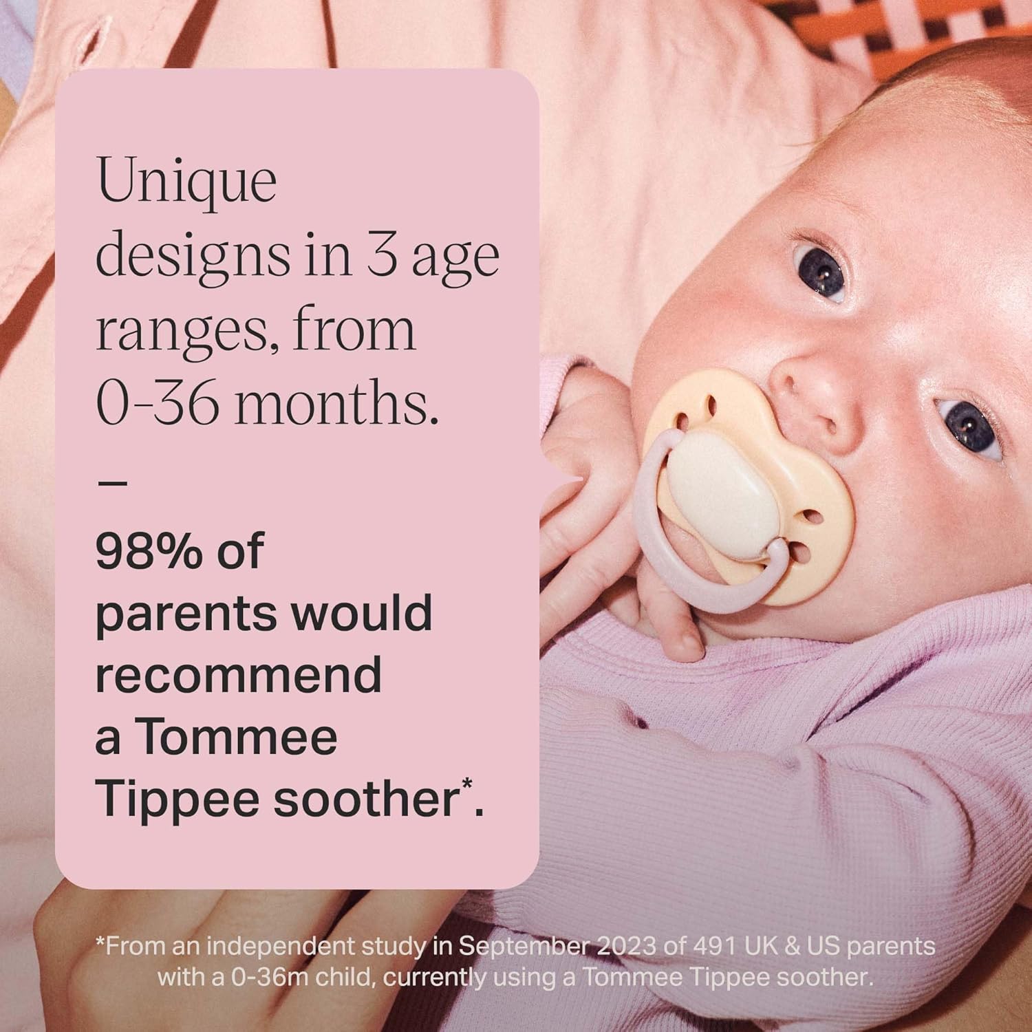Thumbnail 4 de Tommee Tippee Ultimate Fit Soother 0-6 Months – 4 Pack (Colour Blocked)
