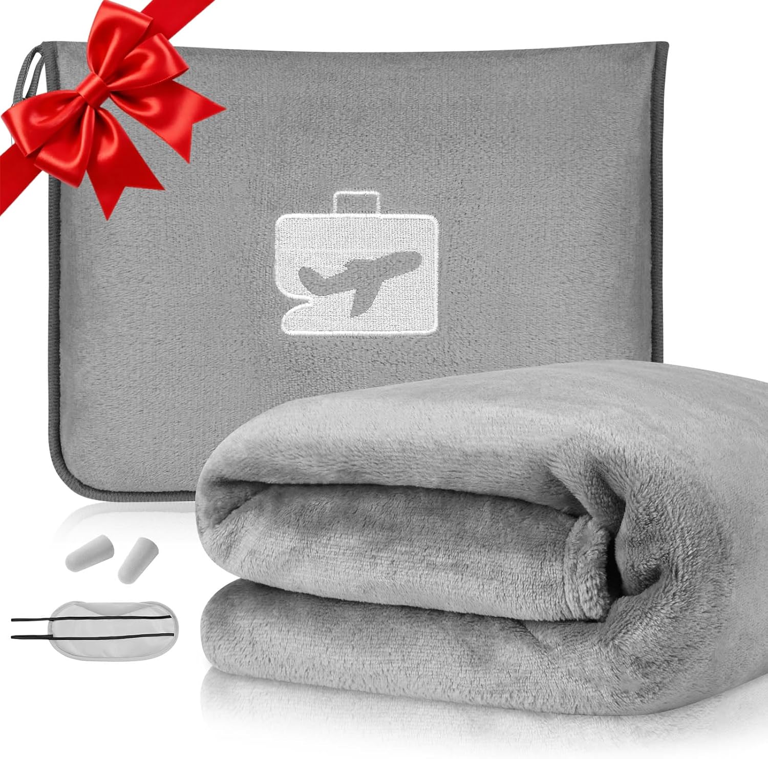 Detalle de flintronic Travel Blanket and Pillow 2 in 1: Compact, Lightweight and Versatile