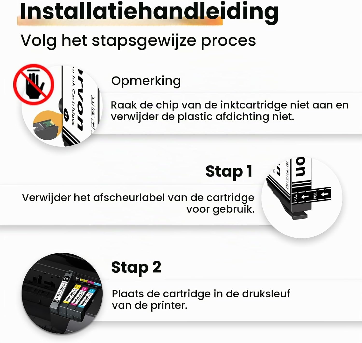 Detalle de Torvon 604XL-inktcartridges, multipack met 9 cyaan-, magenta- en gele cartridges