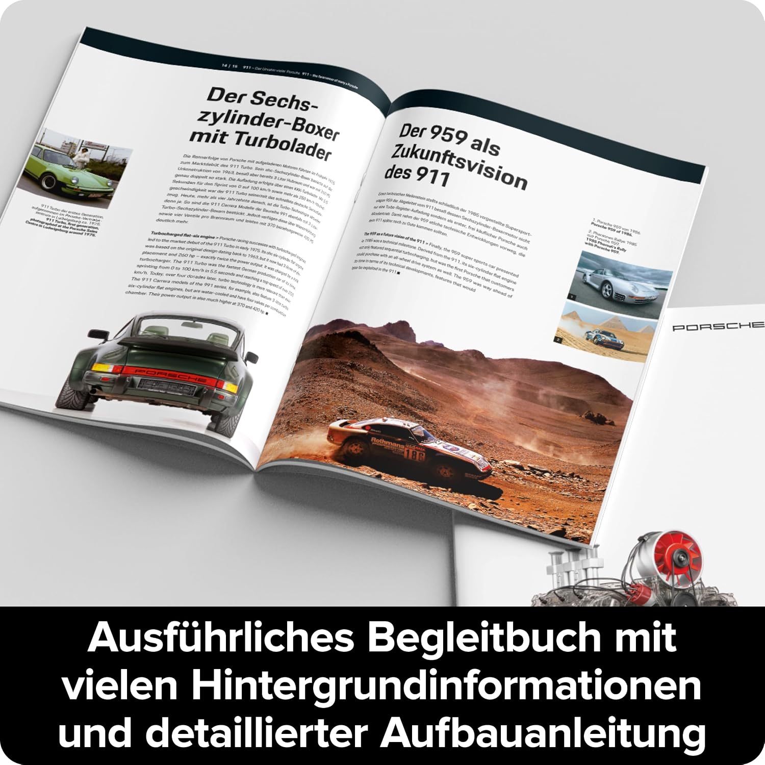 Detalle 2 de Franzis 67224 Porsche 911 – 290-elementowy, przezroczysty model silnika bokser