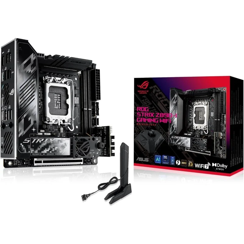 Detalle de ASUS ROG STRIX Z890-I GAMING WIFI: placa base mini-ITX para Intel Core Ultra (Serie 2)
