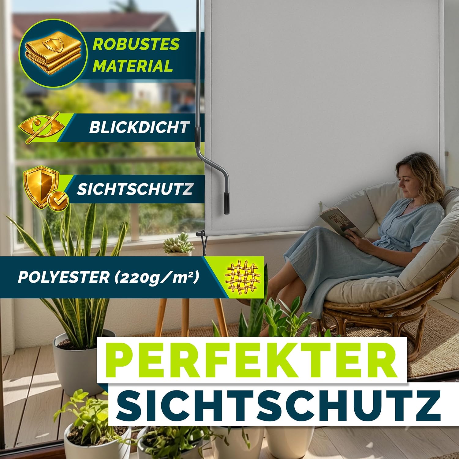 Thumbnail 6 de tillvex Senkrechtmarkise 200 x 250 cm
