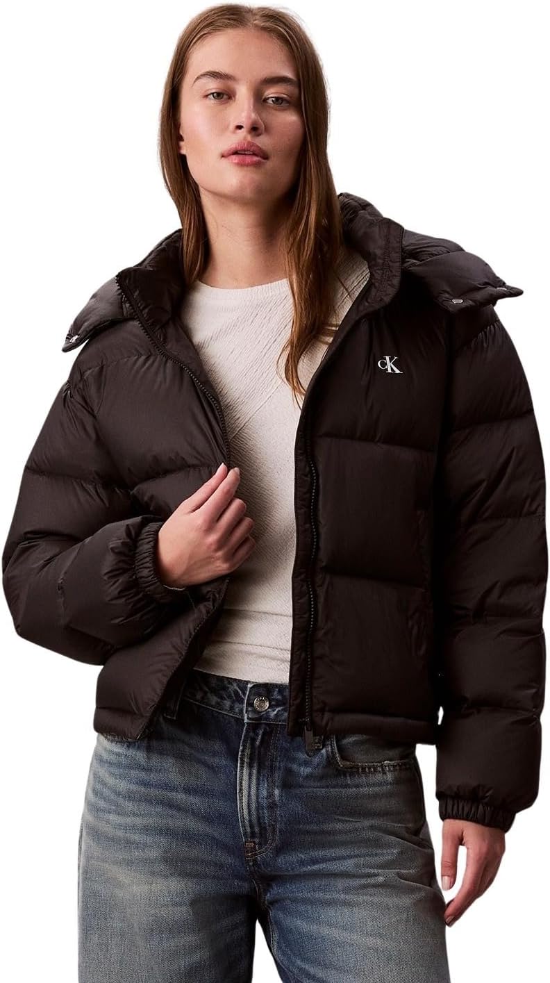 Detalle de Calvin Klein Women’s Essential Mid Weight Puffer Jacket with Hood
