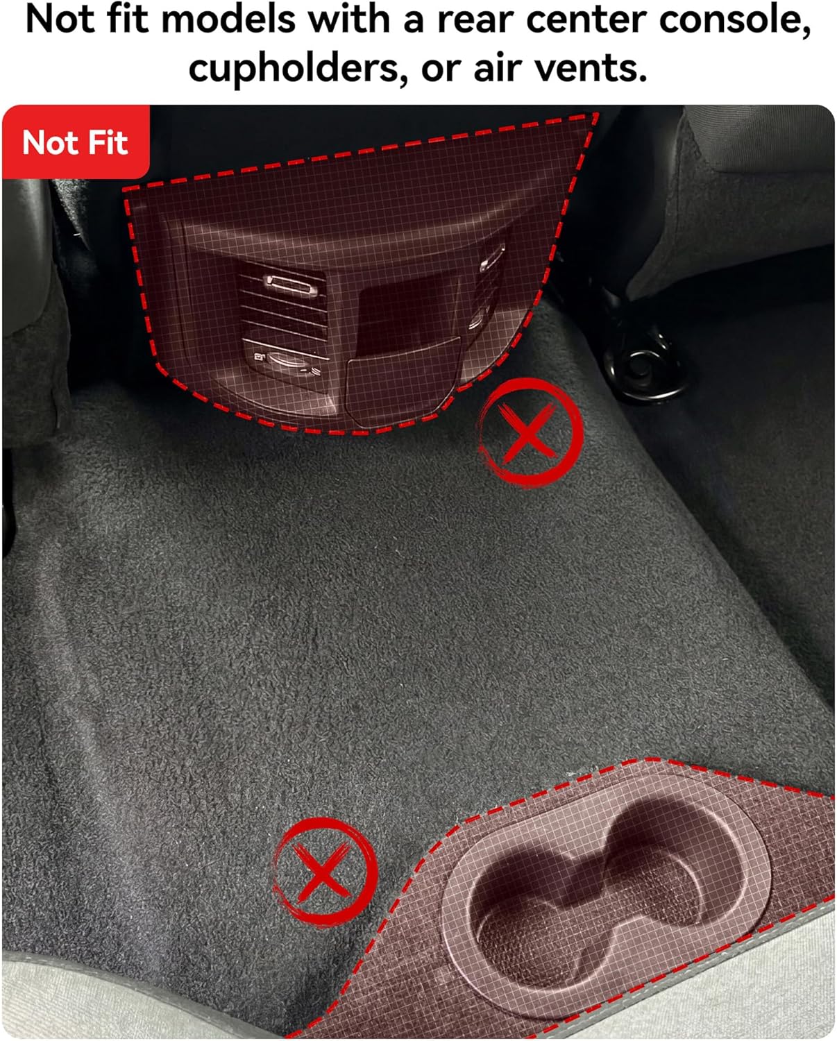 Thumbnail 3 de 3W Black All-Weather TPE Floor Mats for 2019–2026 Ram 2500/3500 Crew Cab (Bucket Seats, Not for PTO Kit Models)