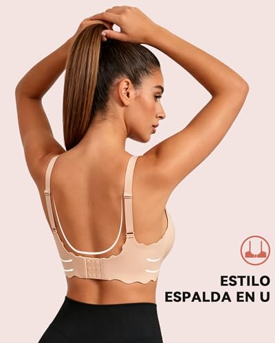 Detalle de Bresdk Sujetador Sin Aros Mujer Cómodo Borde Ondulado – Talla XL