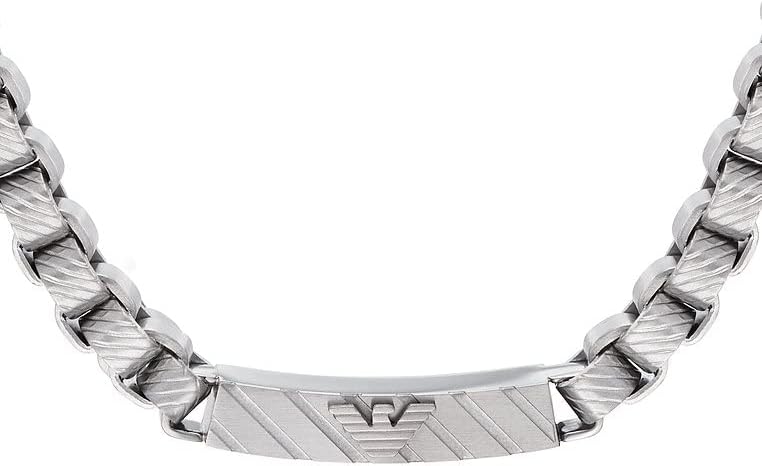 Thumbnail 1 de Emporio Armani Collier pour homme en acier inoxydable avec fermoir à mousqueton