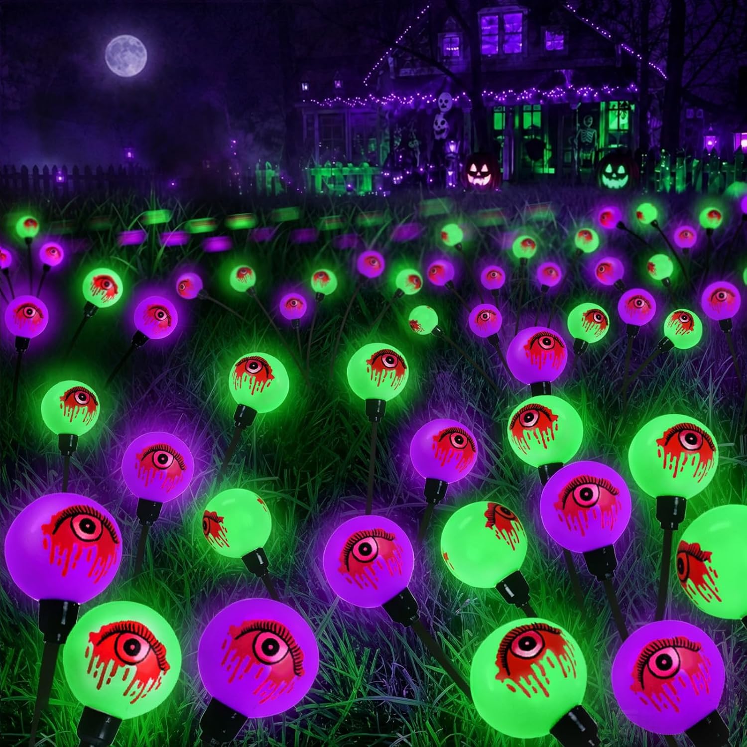 Detalle de Solar Halloween Eyeball Lights, 6-Pack
