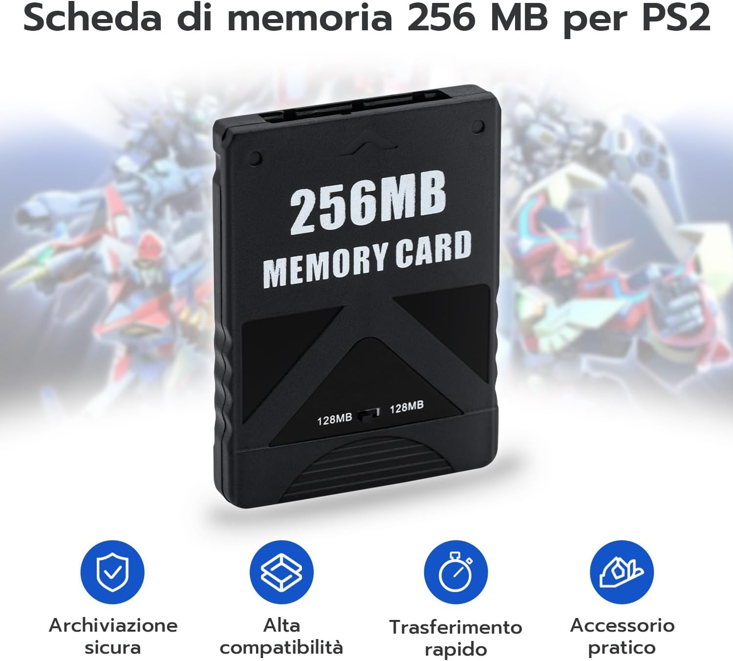 Thumbnail 6 de Mcbazel 256MB Memory Card per PS2