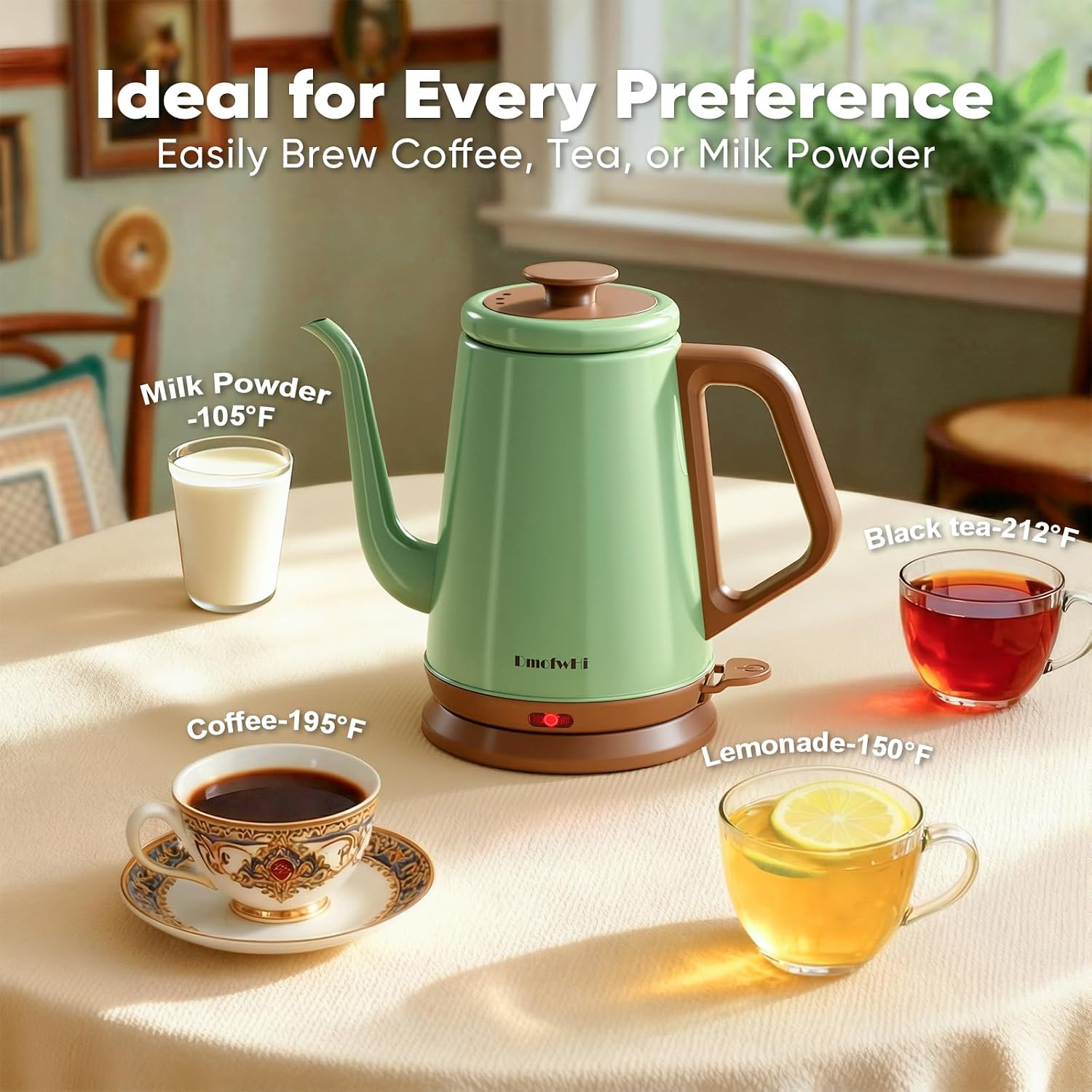 Detalle de DmofwHi Gooseneck Kettle 1.0L 🍵