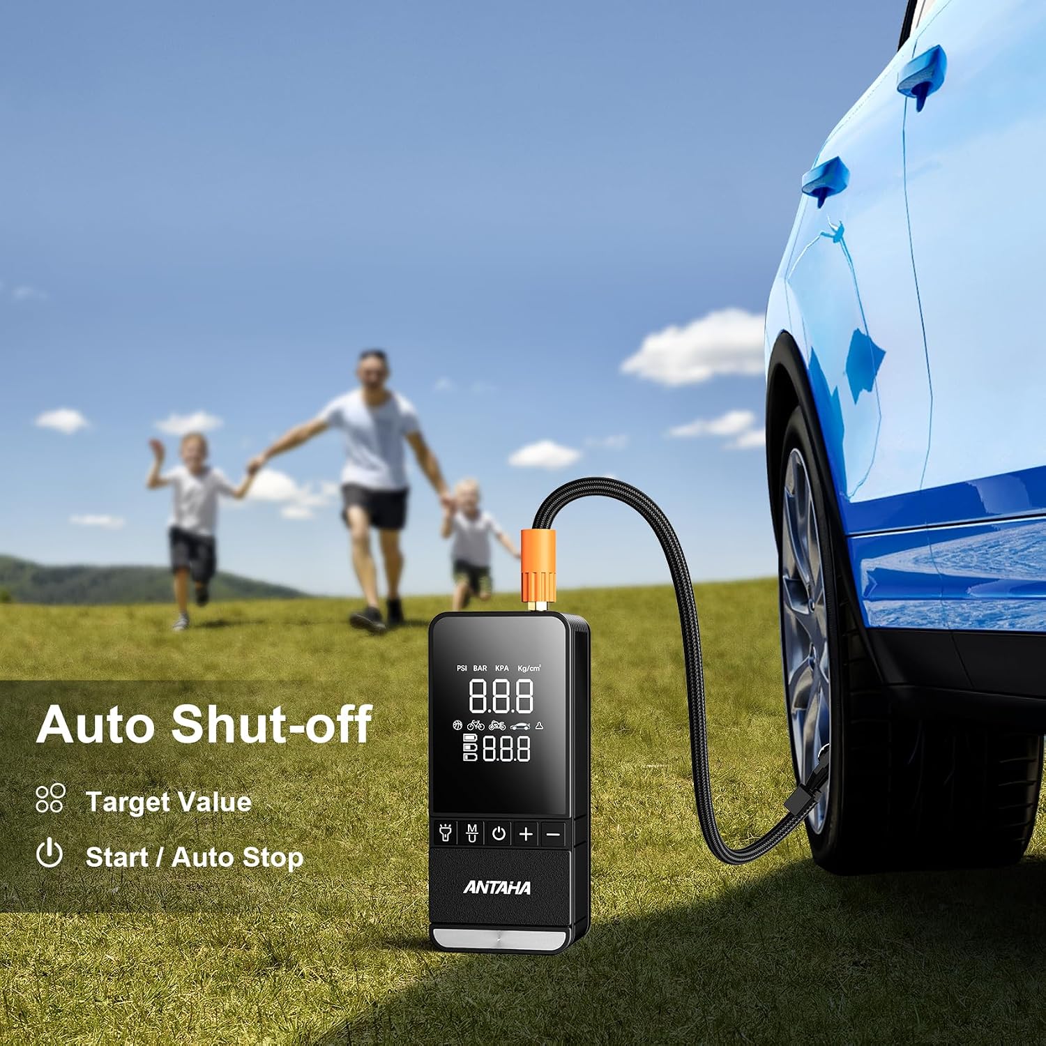 Thumbnail 3 de Antaha Tire Inflator Portable Air Compressor: 150 PSI Cordless Smart Pump for Car Tires
