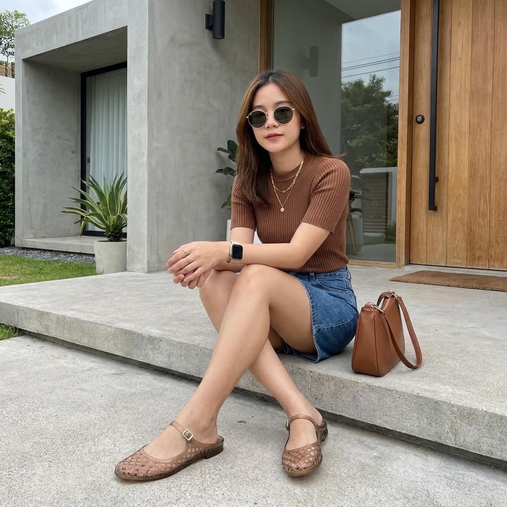 Thumbnail 6 de CUSHIONAIRE Java Casual Jelly Flats with Adjustable Strap