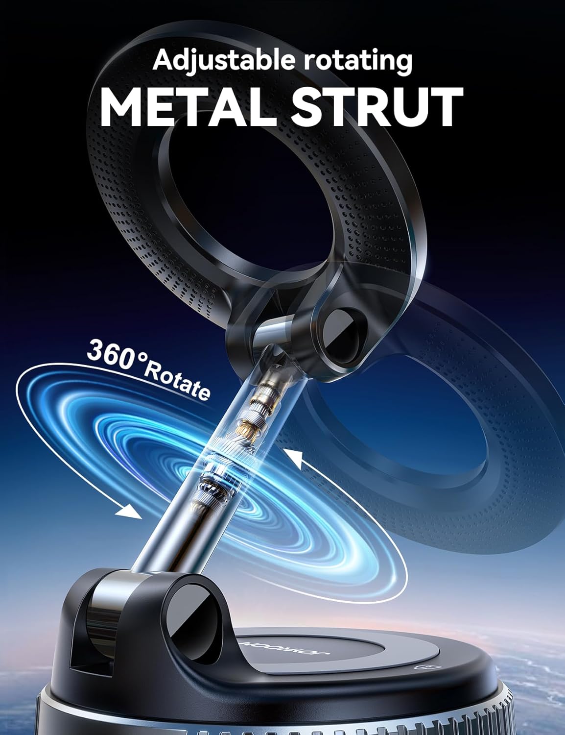 Detalle de JOYROOM MagSafe Suction Cup Car Mount with 360° Adjustable Arm