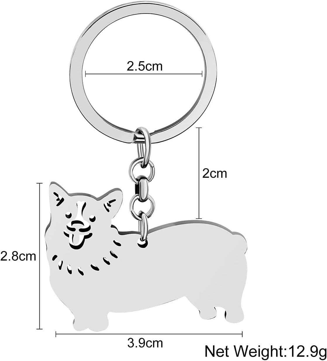 Detalle de Stainless Steel Dog Keychain Wallet Car Key Keyring by YAYAKO