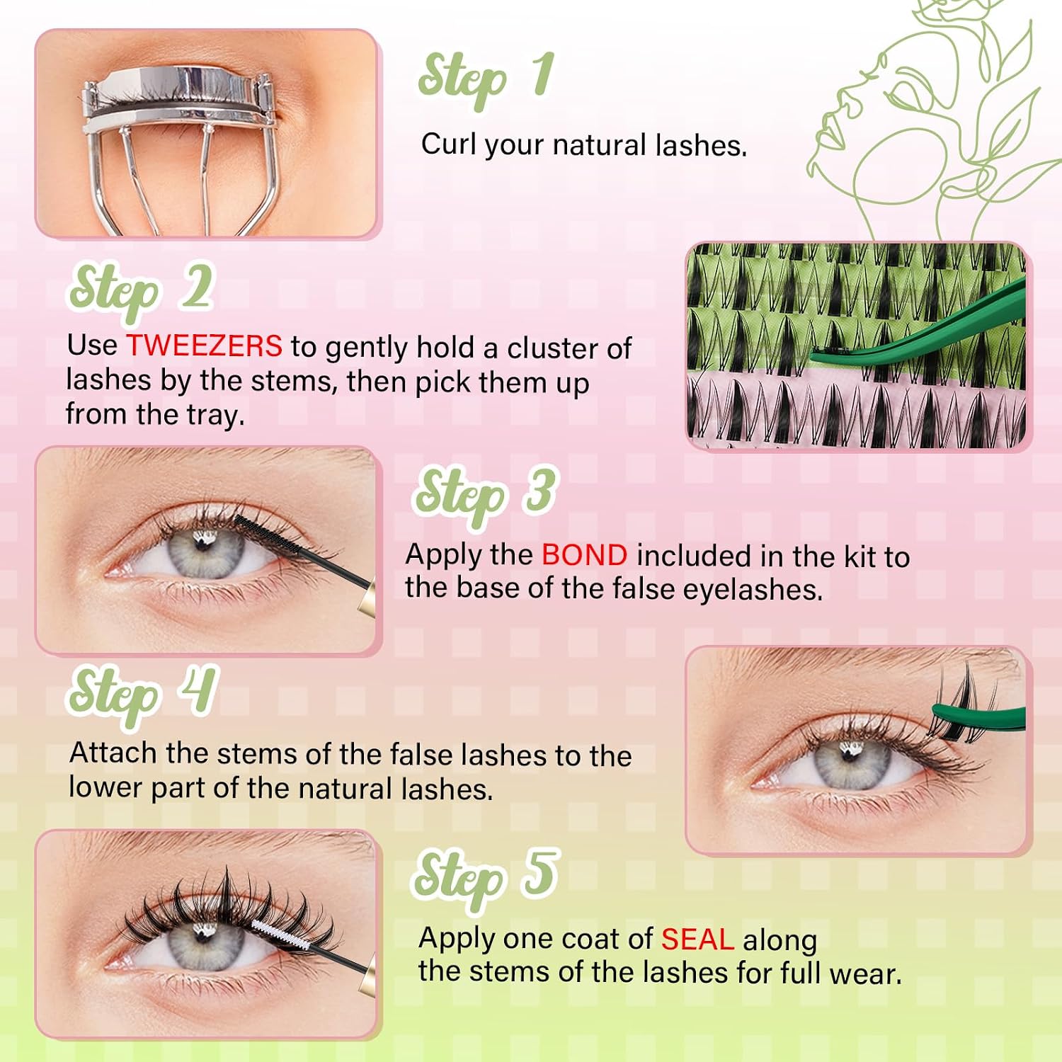 Thumbnail 6 de KEYYOU Fairy Lash Clusters Kit 144 pcs 😍