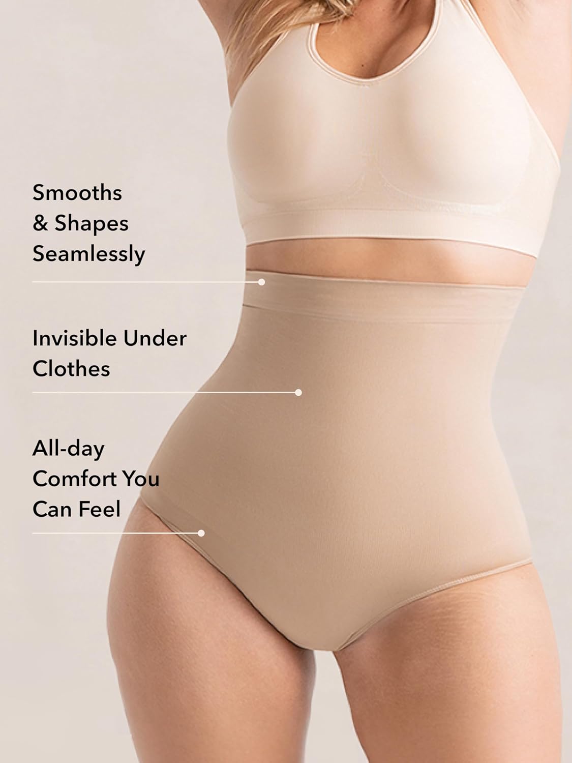 Detalle de SHAPERMINT Body Shaper Panties for Women, Tummy Control Shapewear