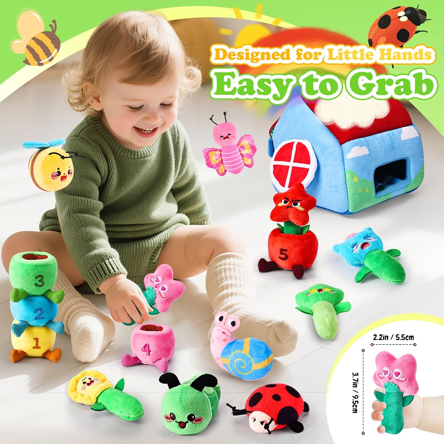 Thumbnail 4 de Esjay Montessori Garden Plants & Bugs Toddler Toy (12–18 Months)