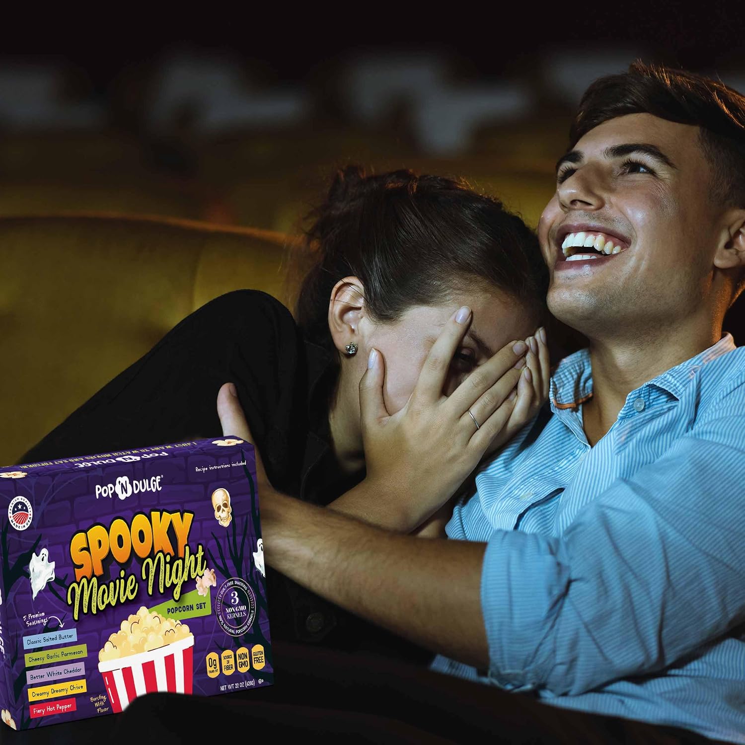 Thumbnail 6 de Pop 'N Dulge Halloween Popcorn Gift Set with 3 Kernel Colors and 5 Seasonings