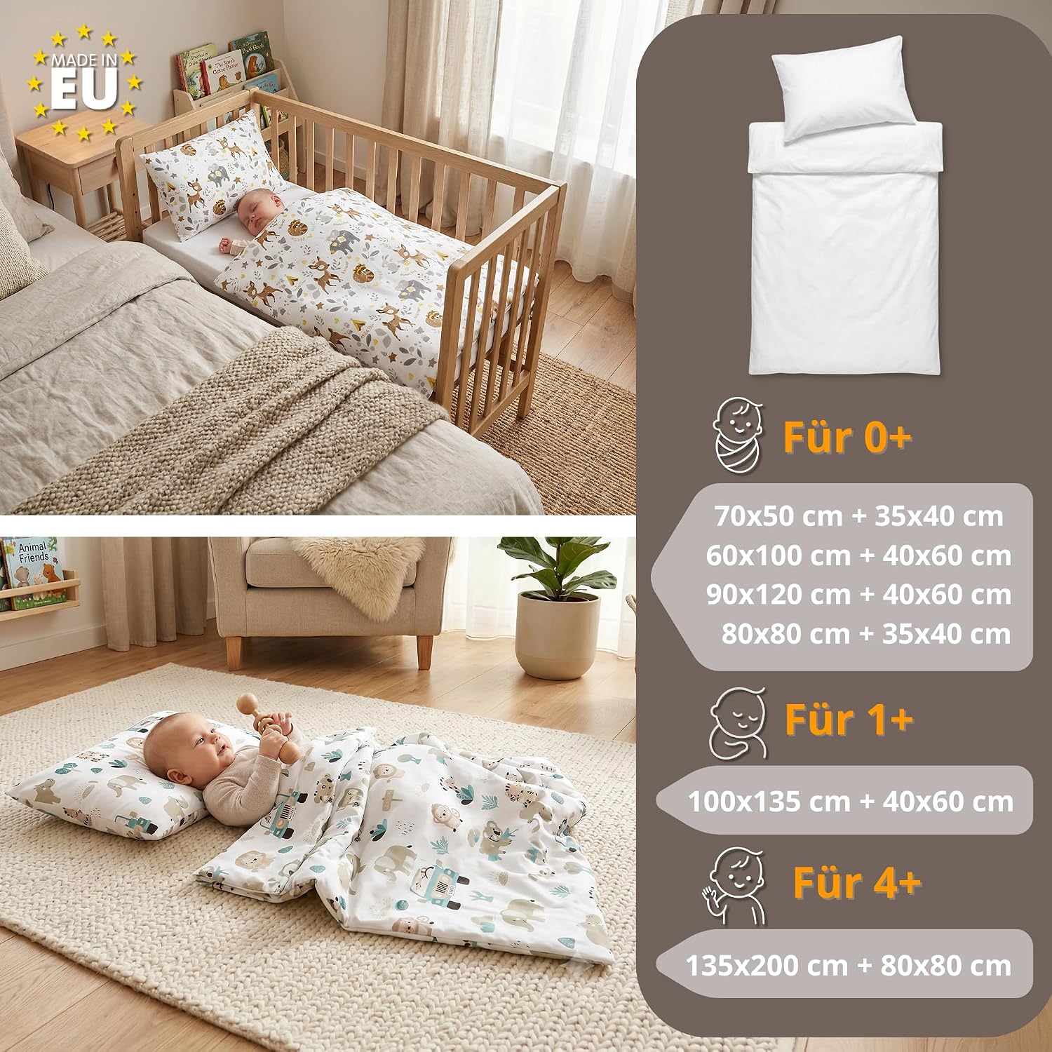 Thumbnail 3 de Totsy Baby Trapunta in cotone 90x120 con cuscino 40x60 Oeko‑Tex Galassia