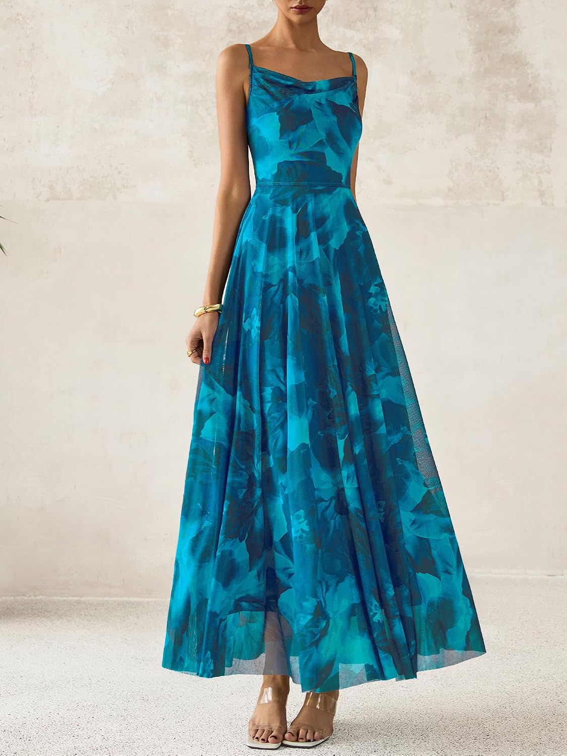 Detalle 2 de BTFBM Summer Floral Maxi Dress: Elegant Boho Beachwear for Warm‑Weather Moments