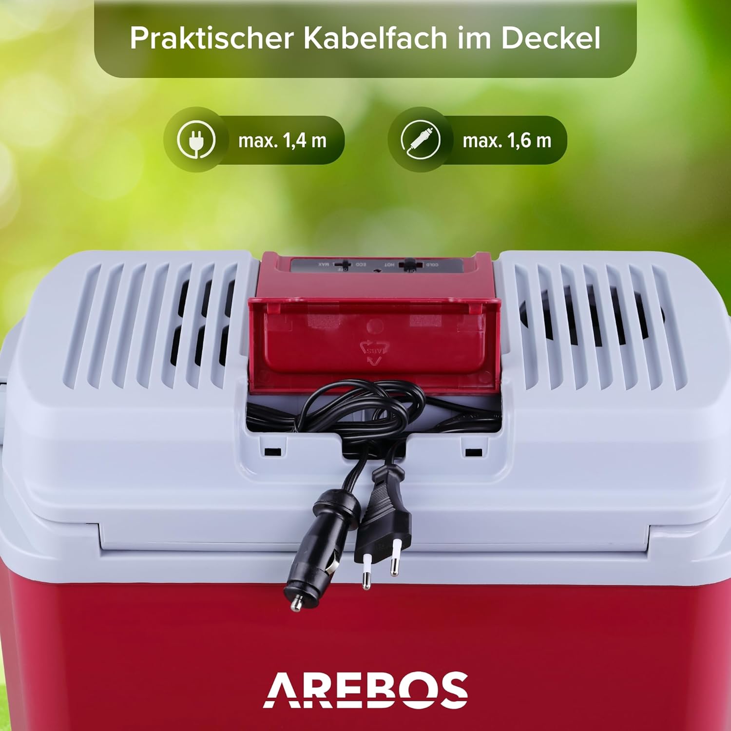 Thumbnail 5 de Arebos 20 Liter Kühlbox mit ECO-Modus – zum Kühlen und Warmhalten im Auto & an der Steckdose