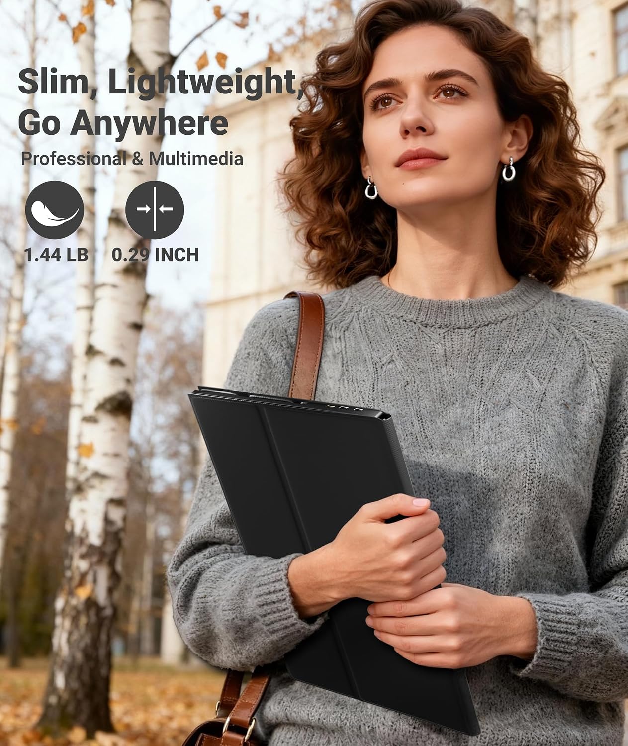 Detalle de Ingnok 15.6-inch Portable Touchscreen Monitor with USB-C/HDMI and 360° Kickstand