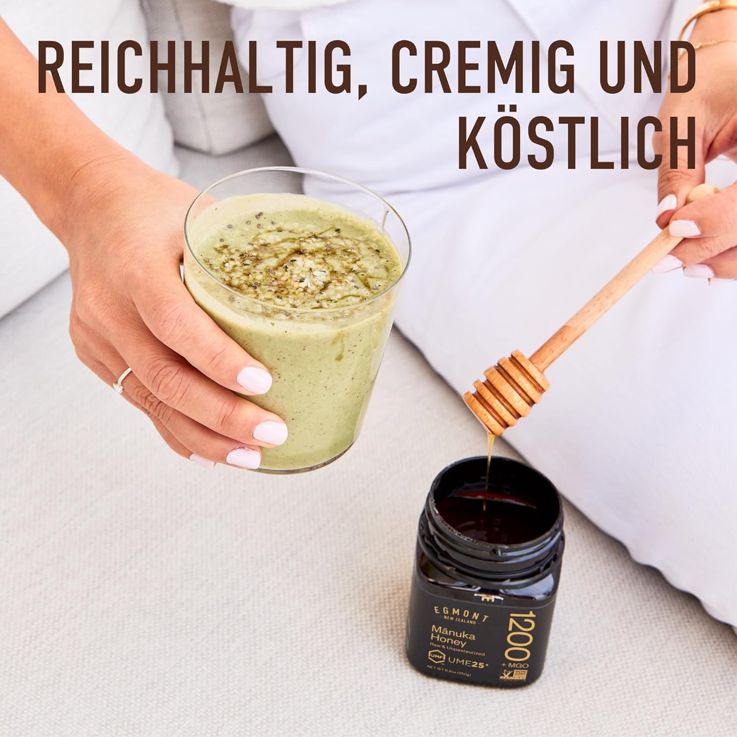 Thumbnail 2 de Egmont Honey Manuka Honig 1200+ MGO 25+ UMF (250 g) – 100% Reiner Manuka Honig aus Neuseeland, UMF-zertifiziert, in Geschenkbox
