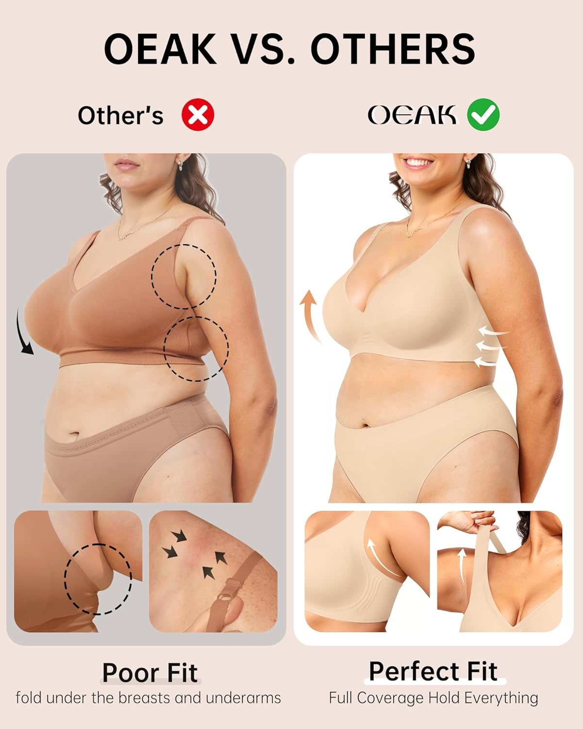 Detalle 2 de OEAK Deep V Brasier for Women