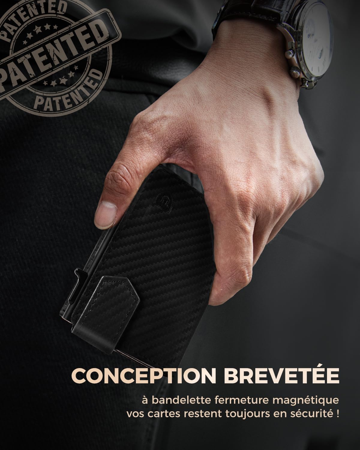 Detalle de LORZOR Portefeuille Homme XXL avec Porte-Monnaie et RFID – Cuir Véritable, Fin et Sécurisé