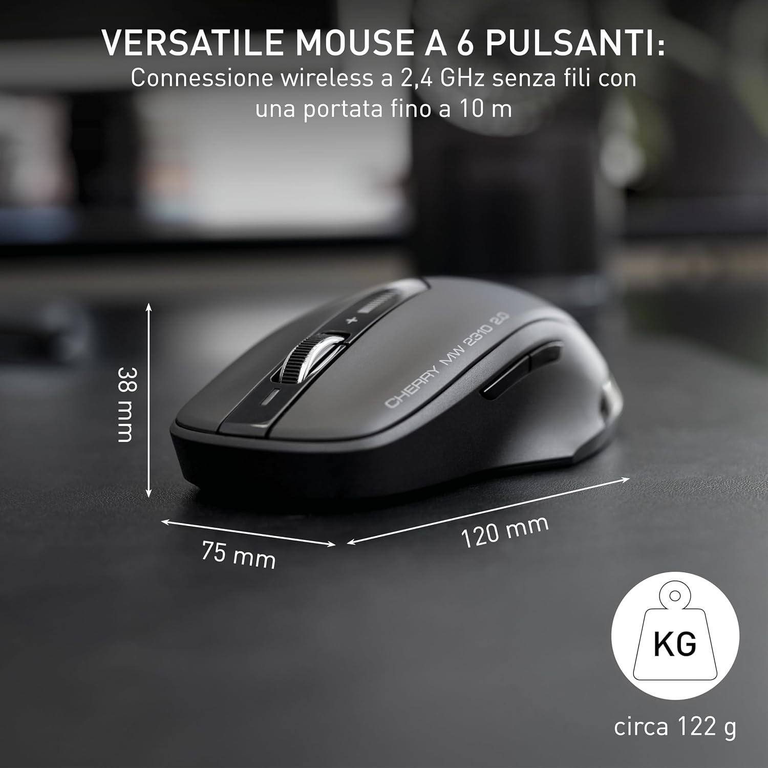 Detalle de CHERRY MW 2310 2.0 mouse wireless 2.4 GHz