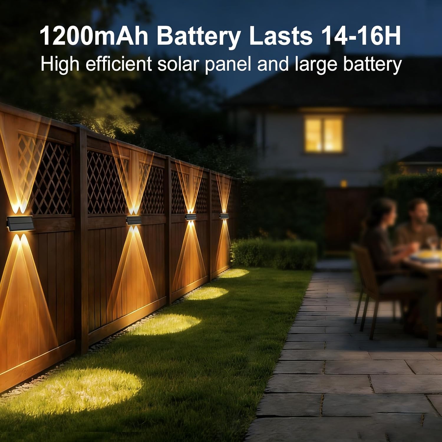 Thumbnail 4 de Solar Wandleuchten für außen (2er Set) – Warmweiß + RGB Up-and-Down, IP65, 9 Modi