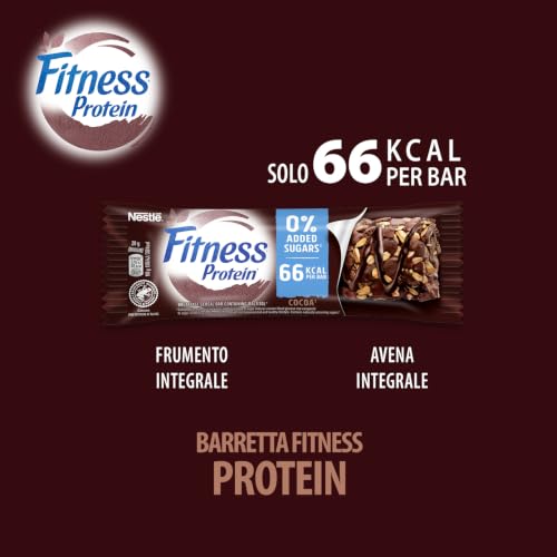 Detalle 2 de FITNESS Protein Barrette Cereali Integrali al Cacao – 24x20 g