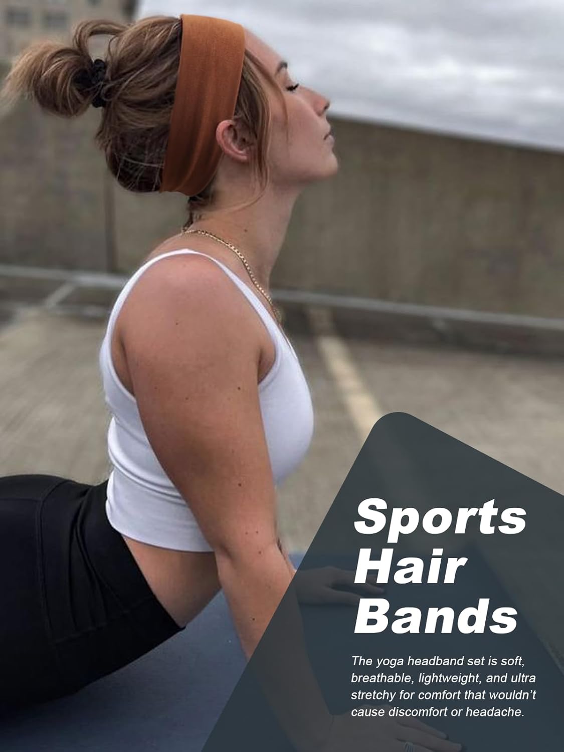 Thumbnail 1 de DRESHOW 6cm Wide Headband: Breathable, Non-Slip Sweat-Wicking Hair Band for Everyday and Sport